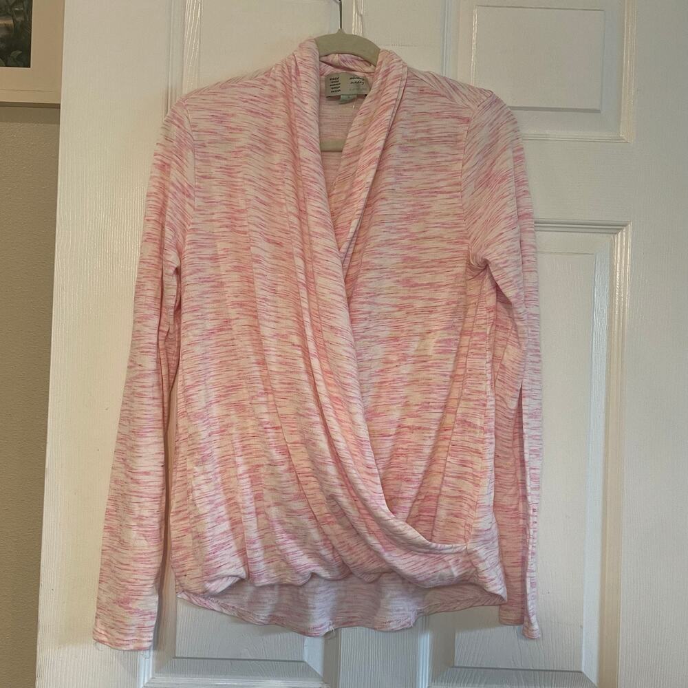 Anthropologie Saturday Sunday Sz. Medium Heathered Pink Long Sleeve Sweater